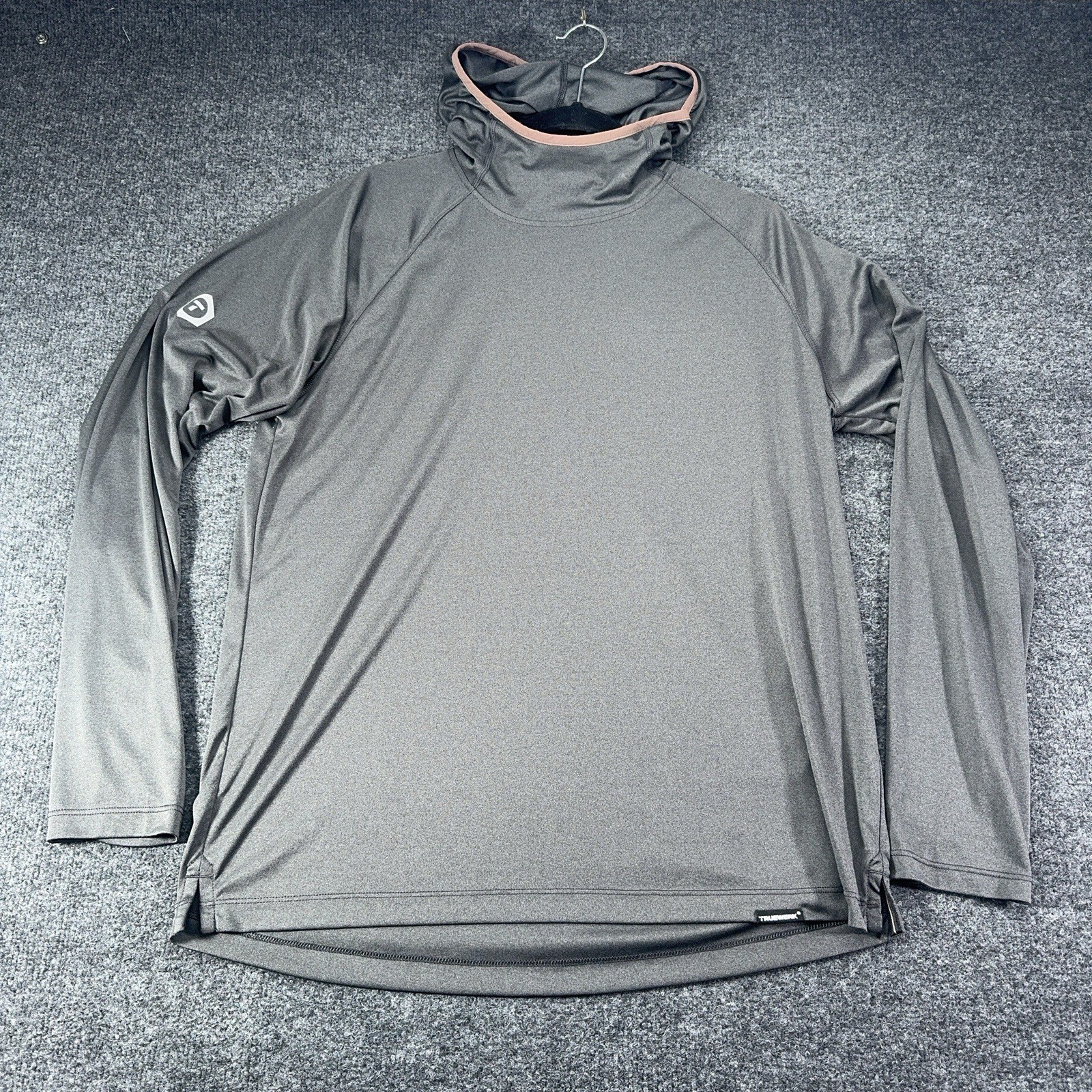 Truewerk B1 Sun Hoodie Mens Large Gray Lightweight Performance Pullover