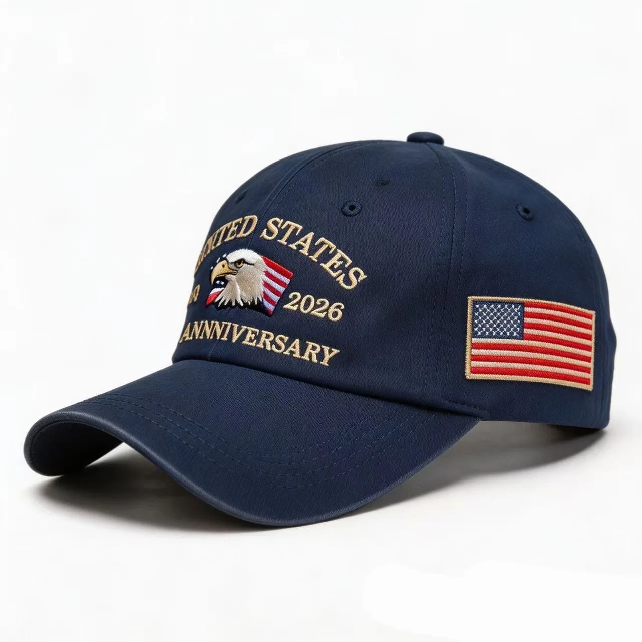 Patriotic USA 250th Anniversary 1776‑2026 Eagle Adjustable Cap