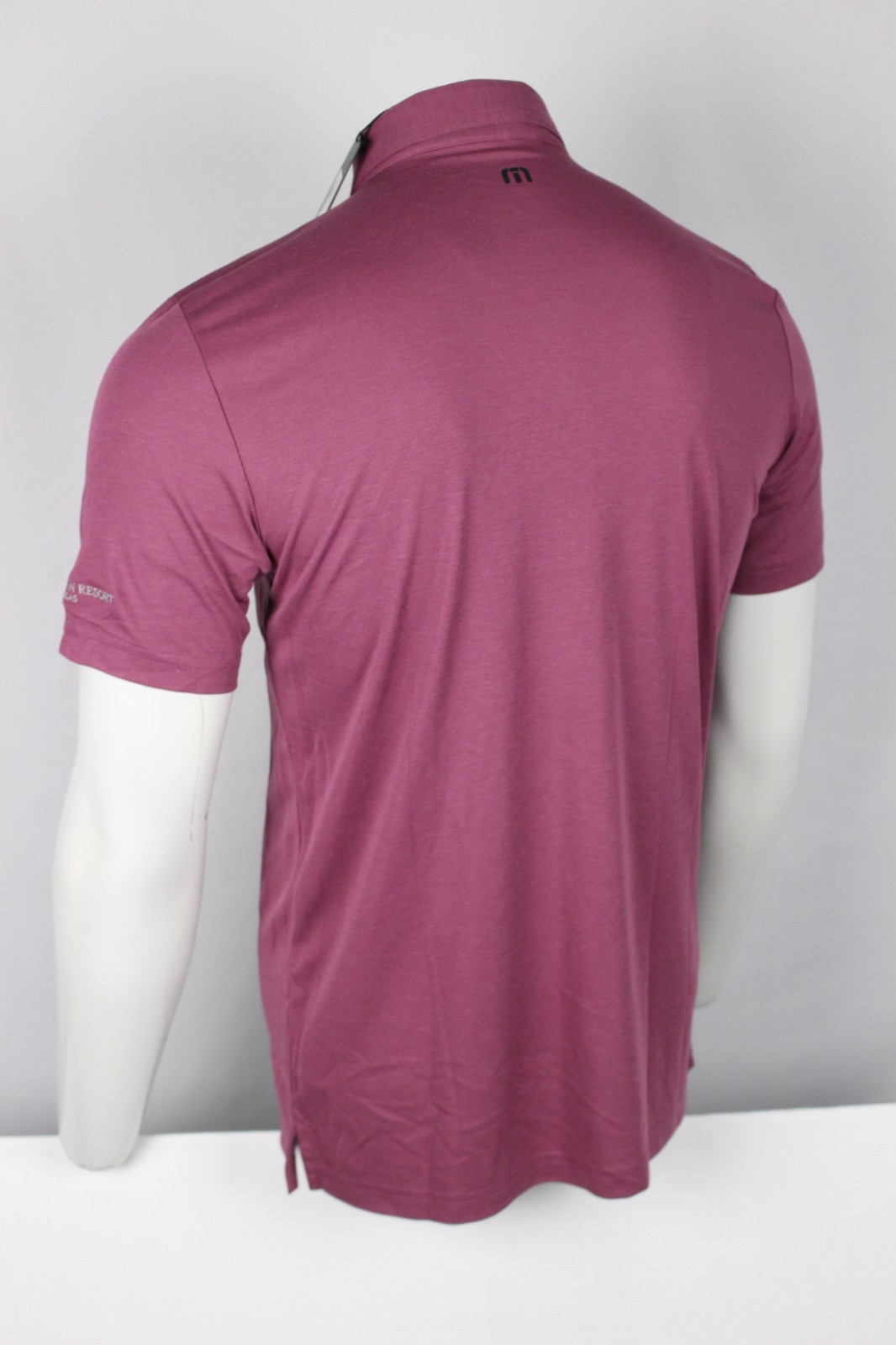 Travis Mathew Men’s Bungee Jump Polo Short Sleeve Venetian Resort Vegas Damson