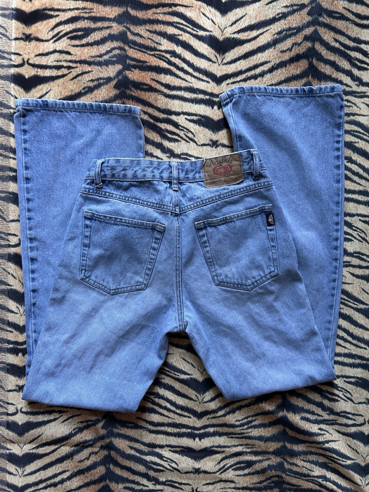 Vintage Y2K Angels Light Wash Low Rise Straight Leg Jeans Blue Denim Size 3