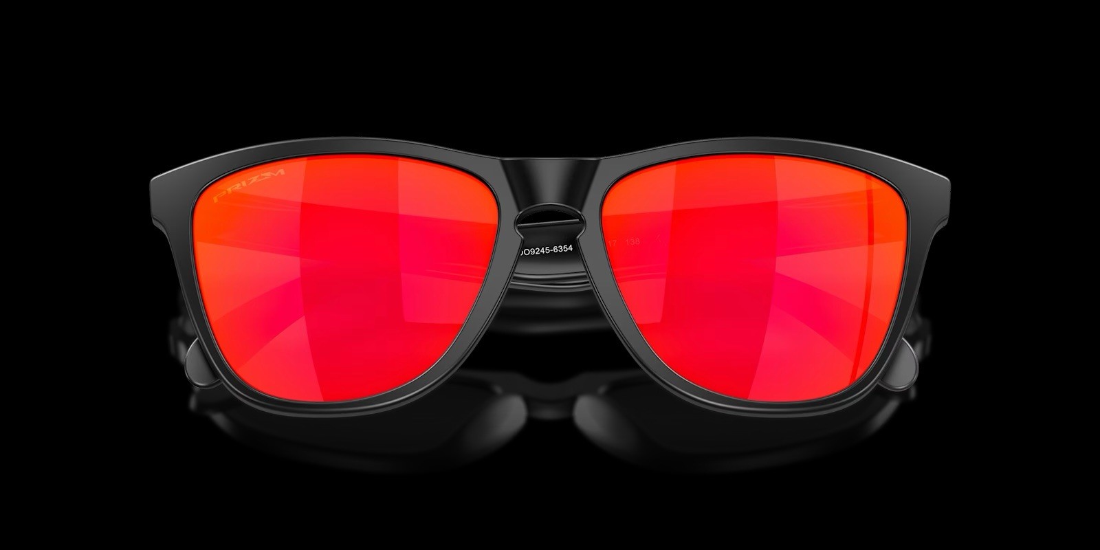 Oakley Frogskins Polarized Sunglasses Prizm Ruby Lenses Matte Black Frame New