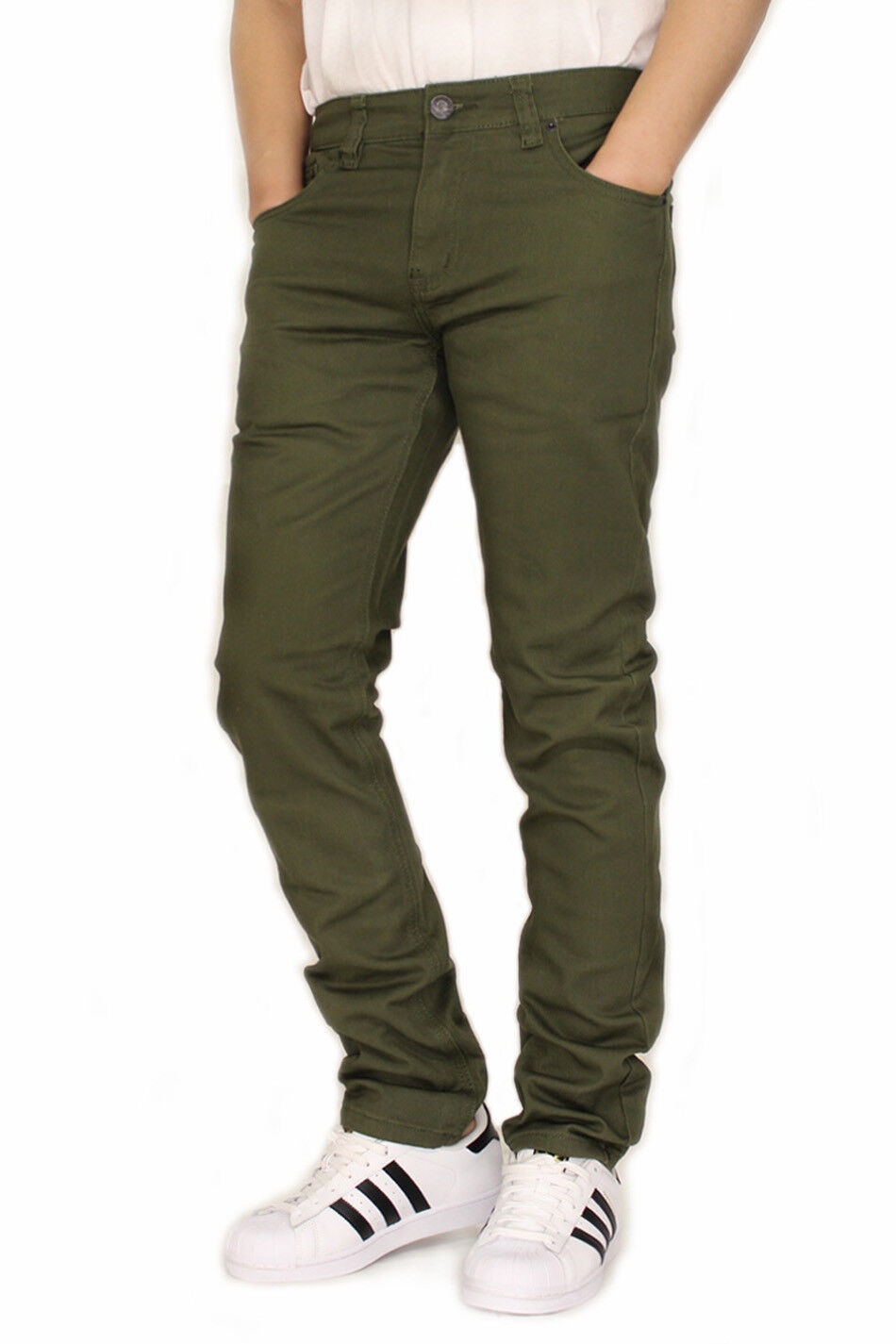 MEN’S TWILL STRETCH SKINNY JEANS VICTORIOUS 17 COLORS WAIST 28~42 *FAST SHIP
