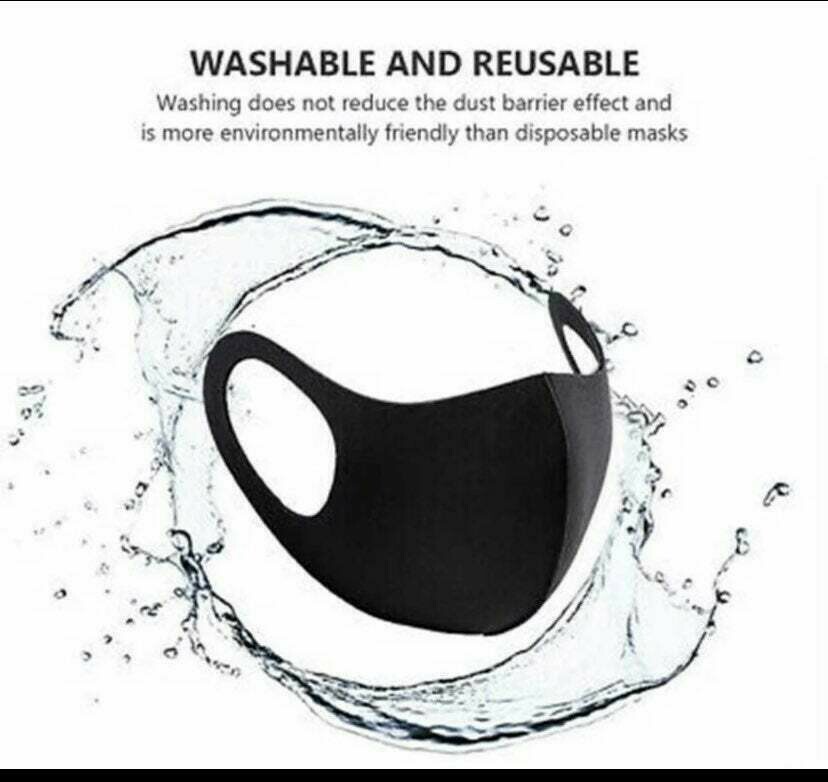 NEW black fashion face mask washable and reusable face cover unisex US SELLER