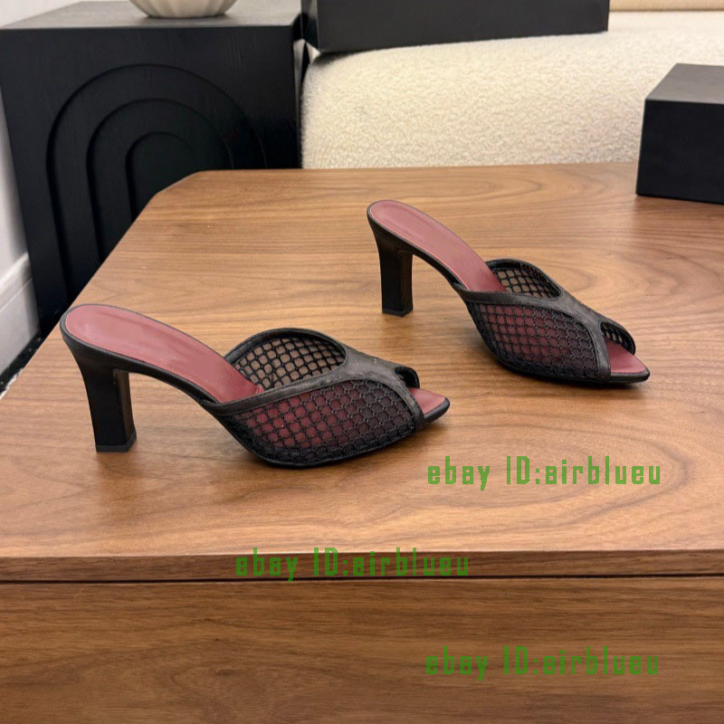thick-heeled slippers 2026 summer hollow fishmouth high-heeled slippers 35-41