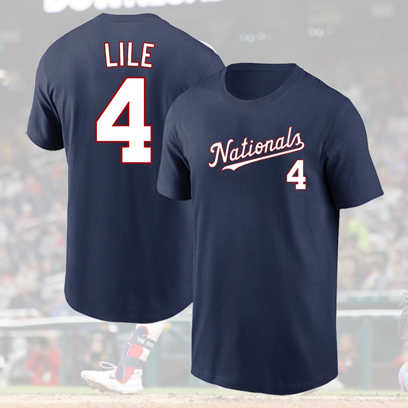 HOT SALE! Daylen Lile #4 Washington Nationals 2026 Player Name & Number For Fans