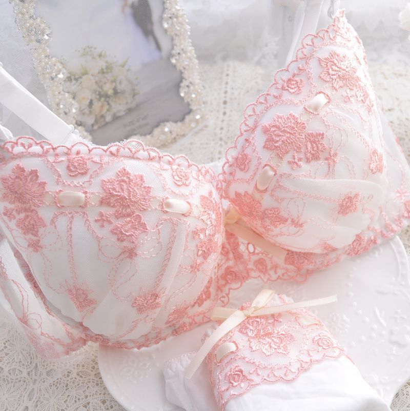 38C 38D 40C 40D Bra Set Women Gathering Sexy Underwear Panties 32C 34C 36C Bra