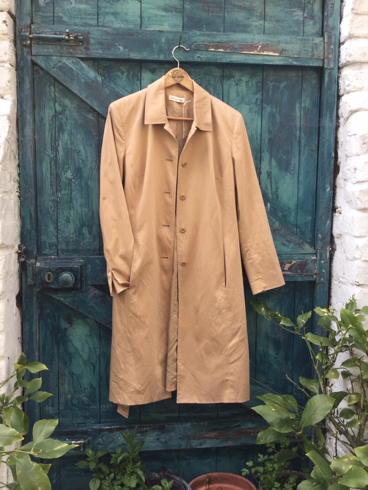 Womens Coat Beige Amanda Smith Designer Raincoat Trench Coat Free U.K. PP