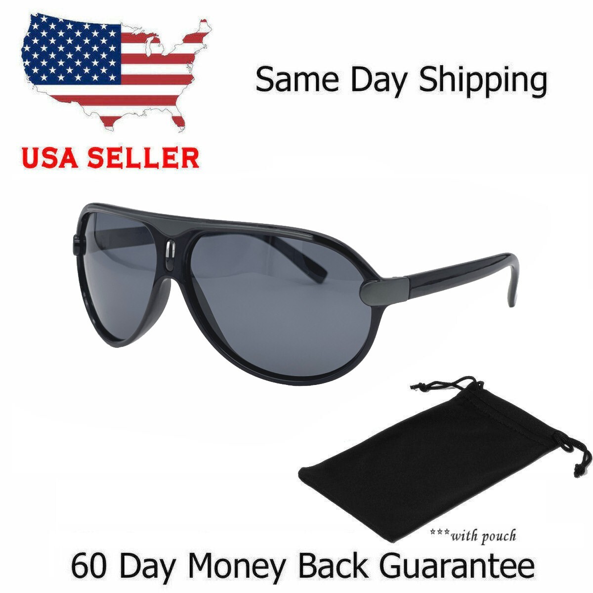 Retro 80s Fashion Polarized Vintage Black/Demi Pilot Men Women Sunglasses CRR