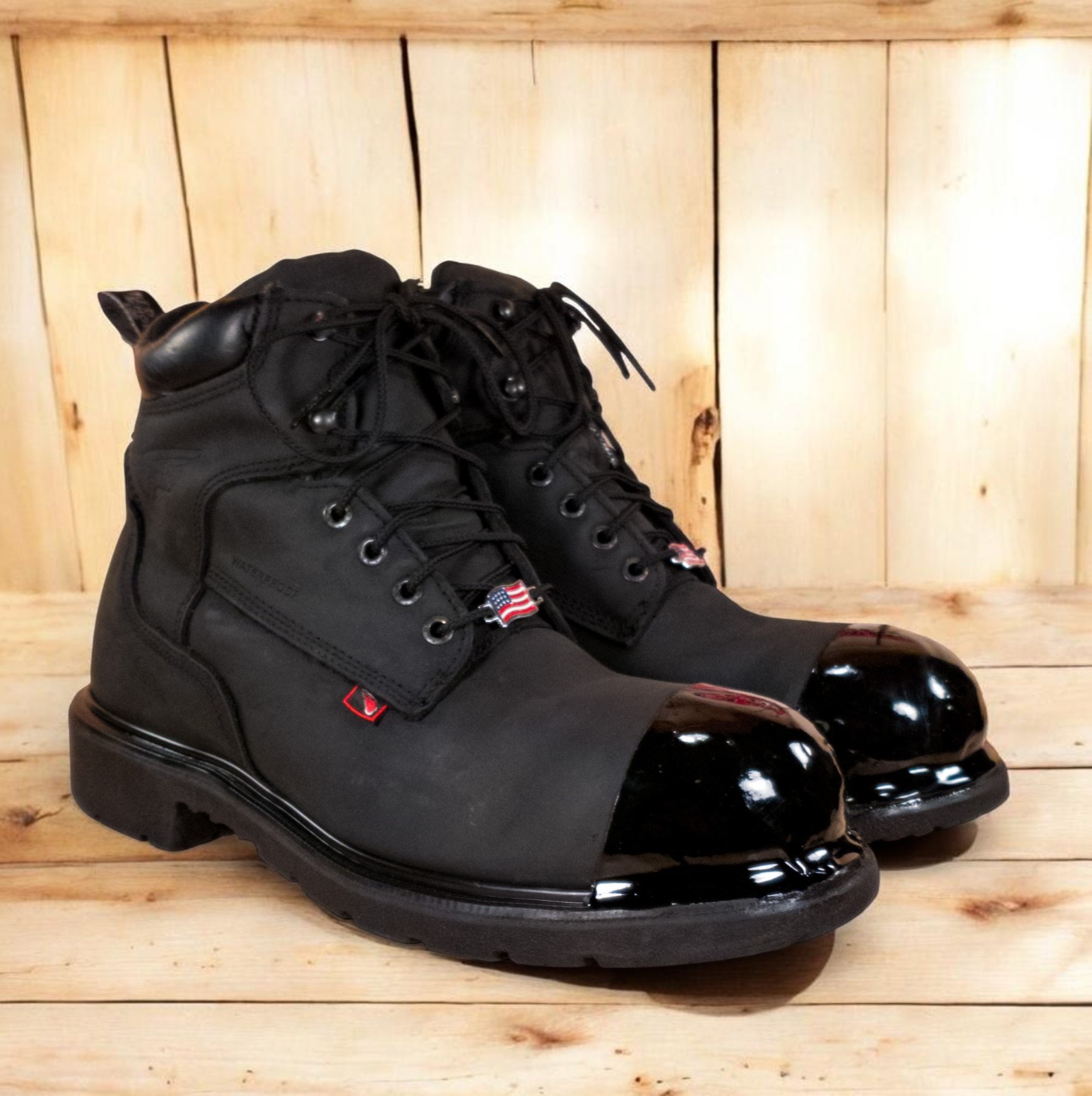 Red Wing 4217 Waterproof Boots with Tuff Toe Size 9 Wide (Steel Toe) (USA)