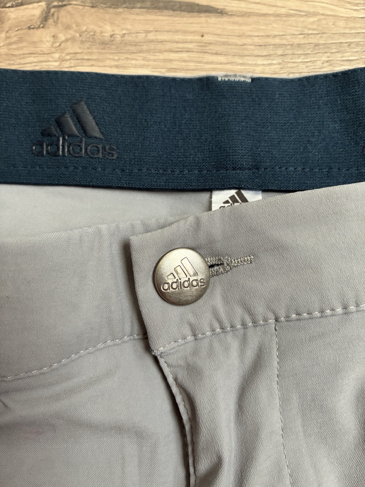 Adidas Go to 5 Pocket Pants Men’s 35×30 Gray Tapered Fit Stretch Golf Chino