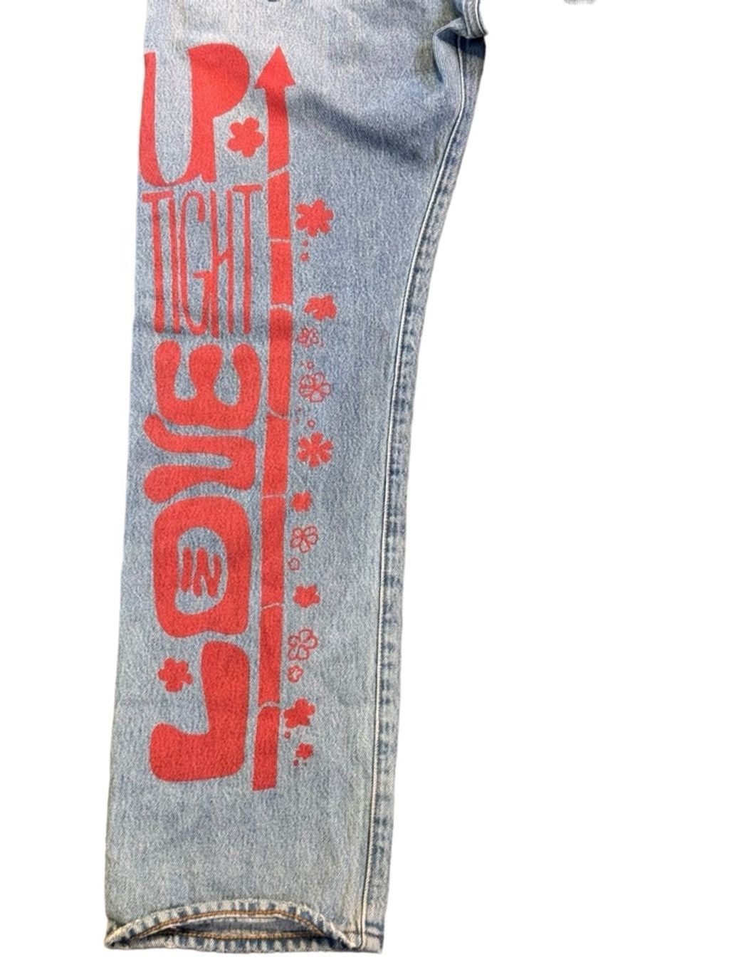 LEVI’S Men’s Premium 501 Original SUMMER LOVE JEANS Festival Groovy Sz 33×30