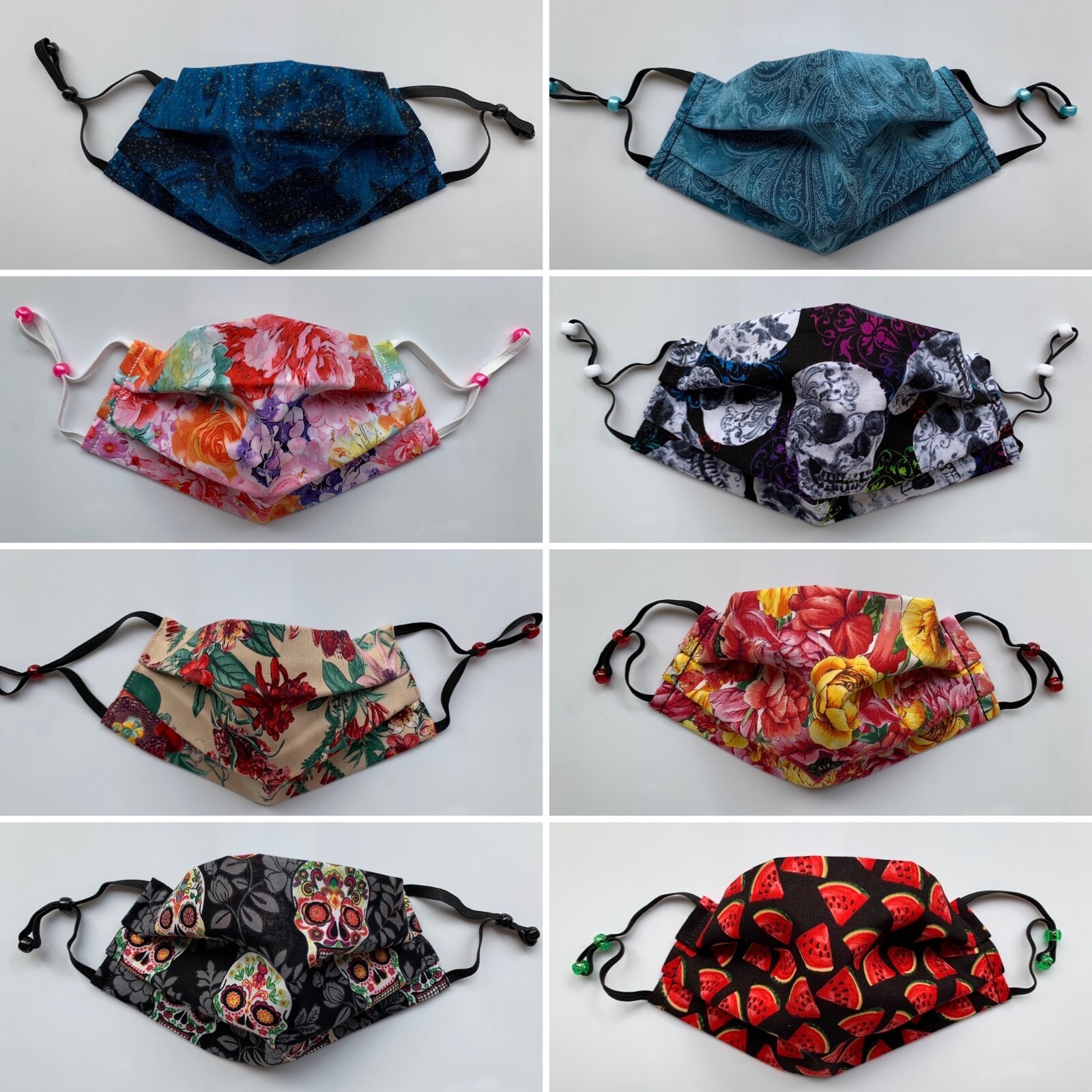 FACE MASK DOUBLE LAYER FABRIC FASHION MASKS WASHABLE REUSABLE 85 Colors Cotton