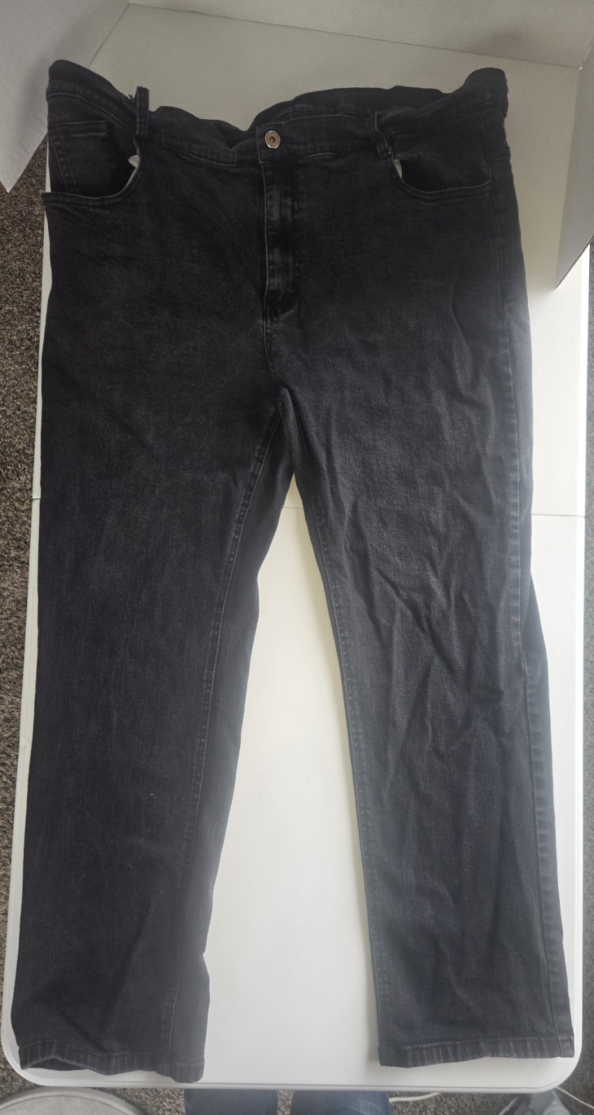 Mens size 48 faded black denim jeans.