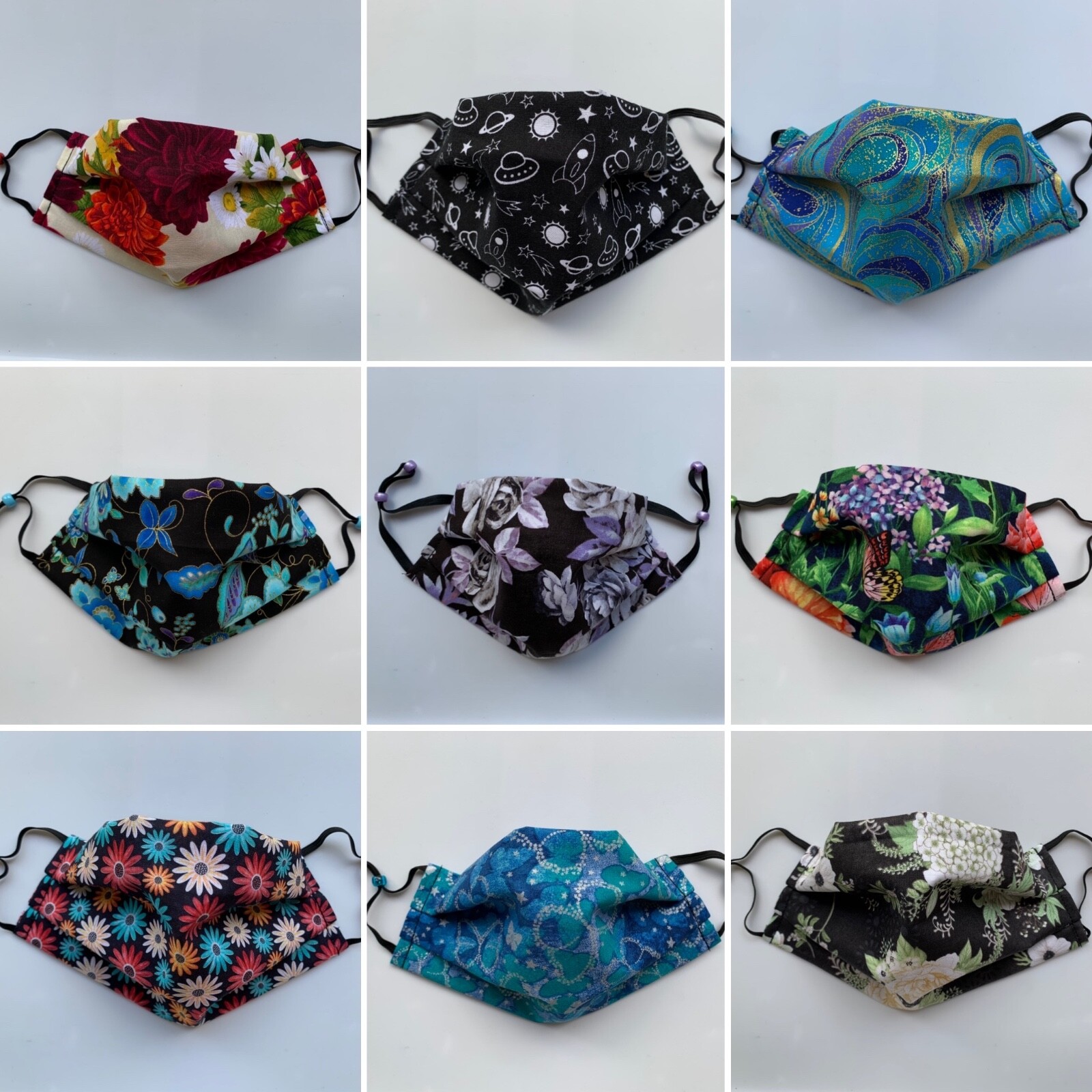 FACE MASK DOUBLE LAYER FABRIC FASHION MASKS WASHABLE REUSABLE 85 Colors Cotton