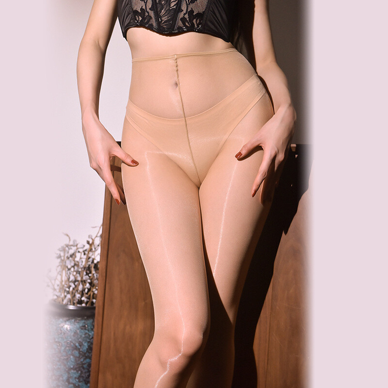 0D Ultra-Thin Sheer Nylon Pantyhose Seamless Oily Shiny Stockings for Women
