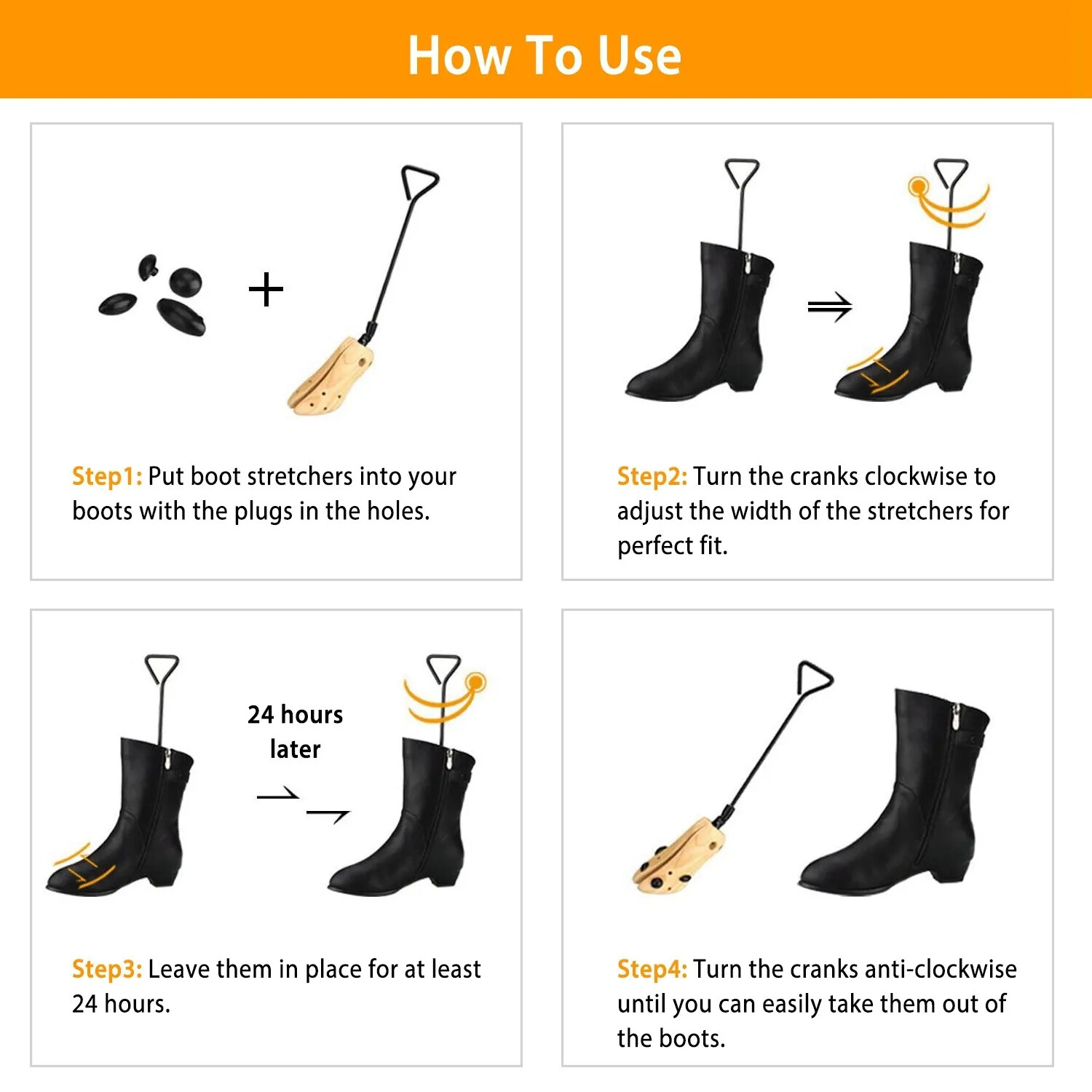 1 Pair Boot Stretcher Wooden Shoe Shaper Western Cowboy Boot Expander for Men