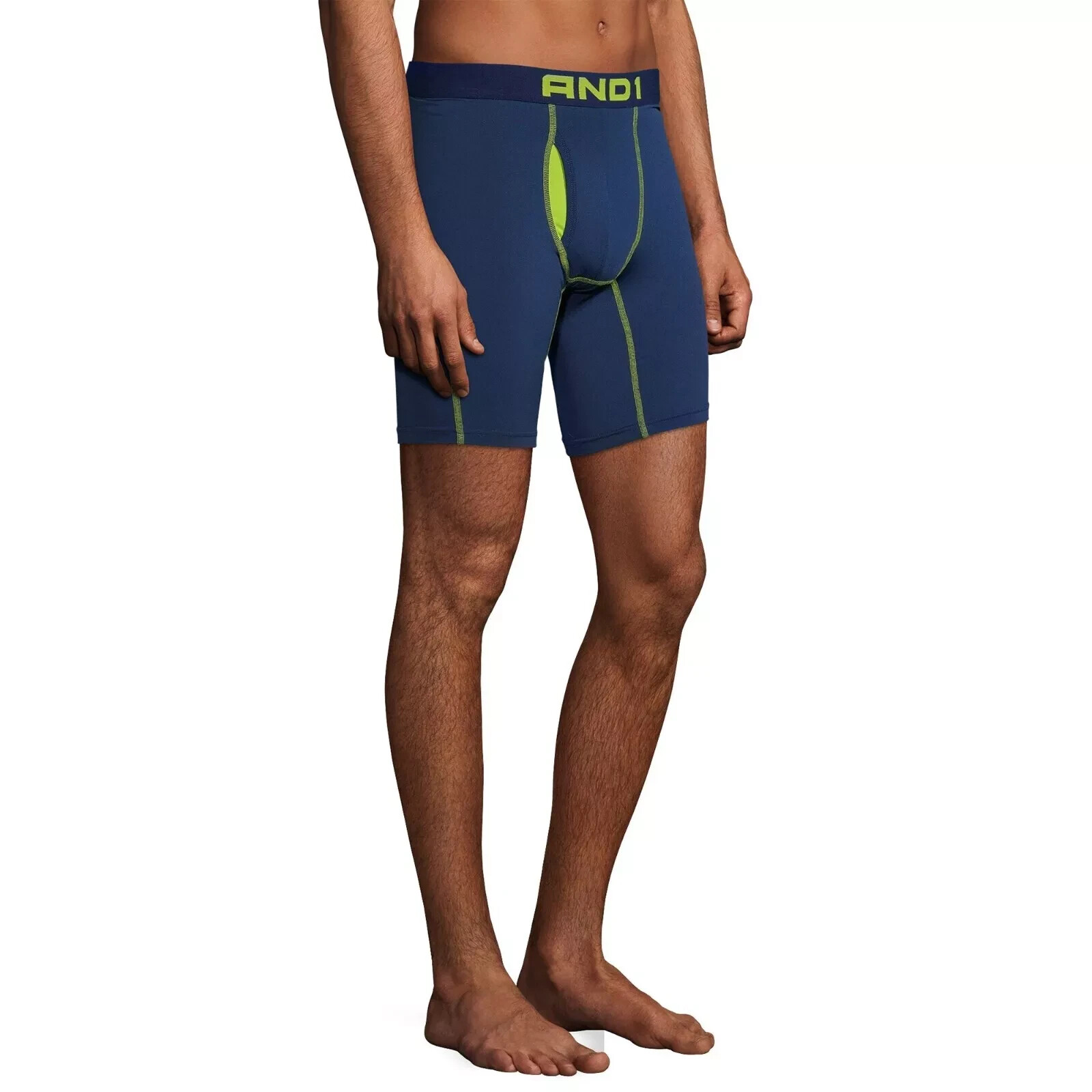 AND1® Men’s Longer Length Performance Boxer Briefs, 2 Pack “Long Leg & Cool “