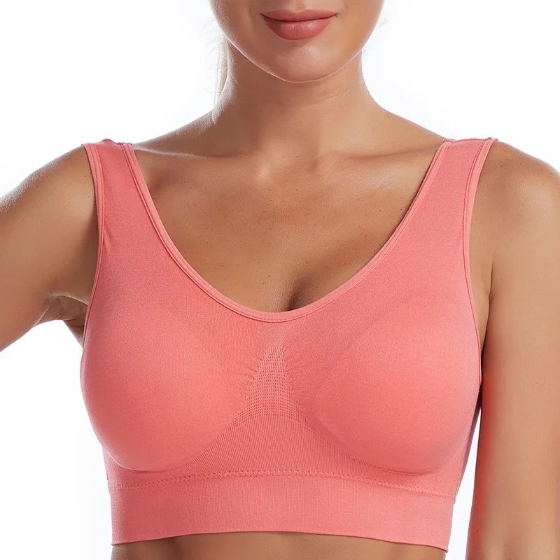 Sport Bras Seamless Wire-Free Light Support Tank Sports Yoga Sleep Bra 3 Pack US