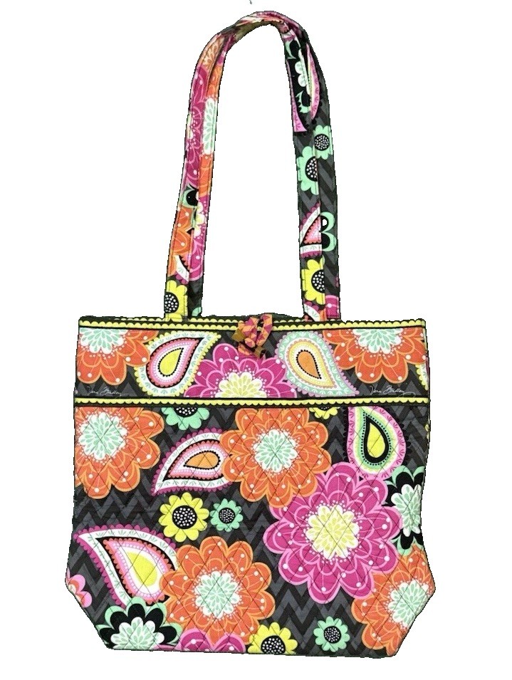 The Classic Vera Bradley tote in retired pattern “flower shower”