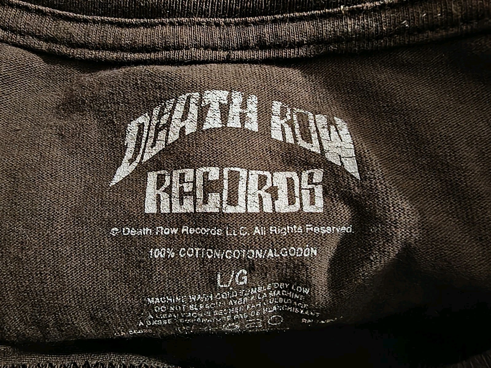 🎤 Vintage Death Row Records T-Shirts – Lot of 2 – Size Large (L) – 100% Cotton