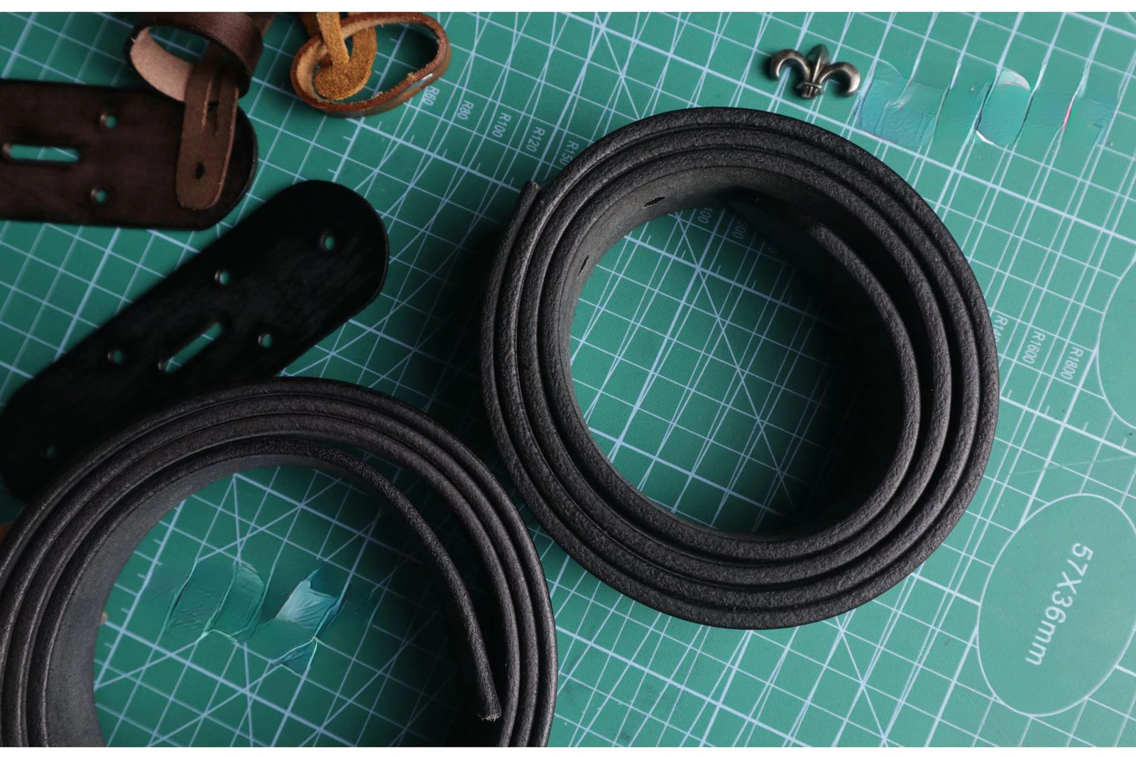 3.8CM Width 4.5MM Thickened Cowhide Cow Strap Genuine Leather Men Belt No Buckle
