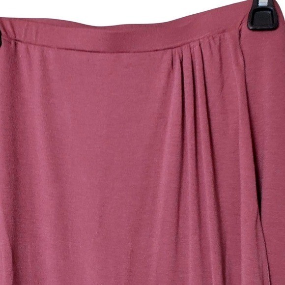 NWT Alaia France Plum Berry Draped Overlay Midi Skirt IT 48 US 10