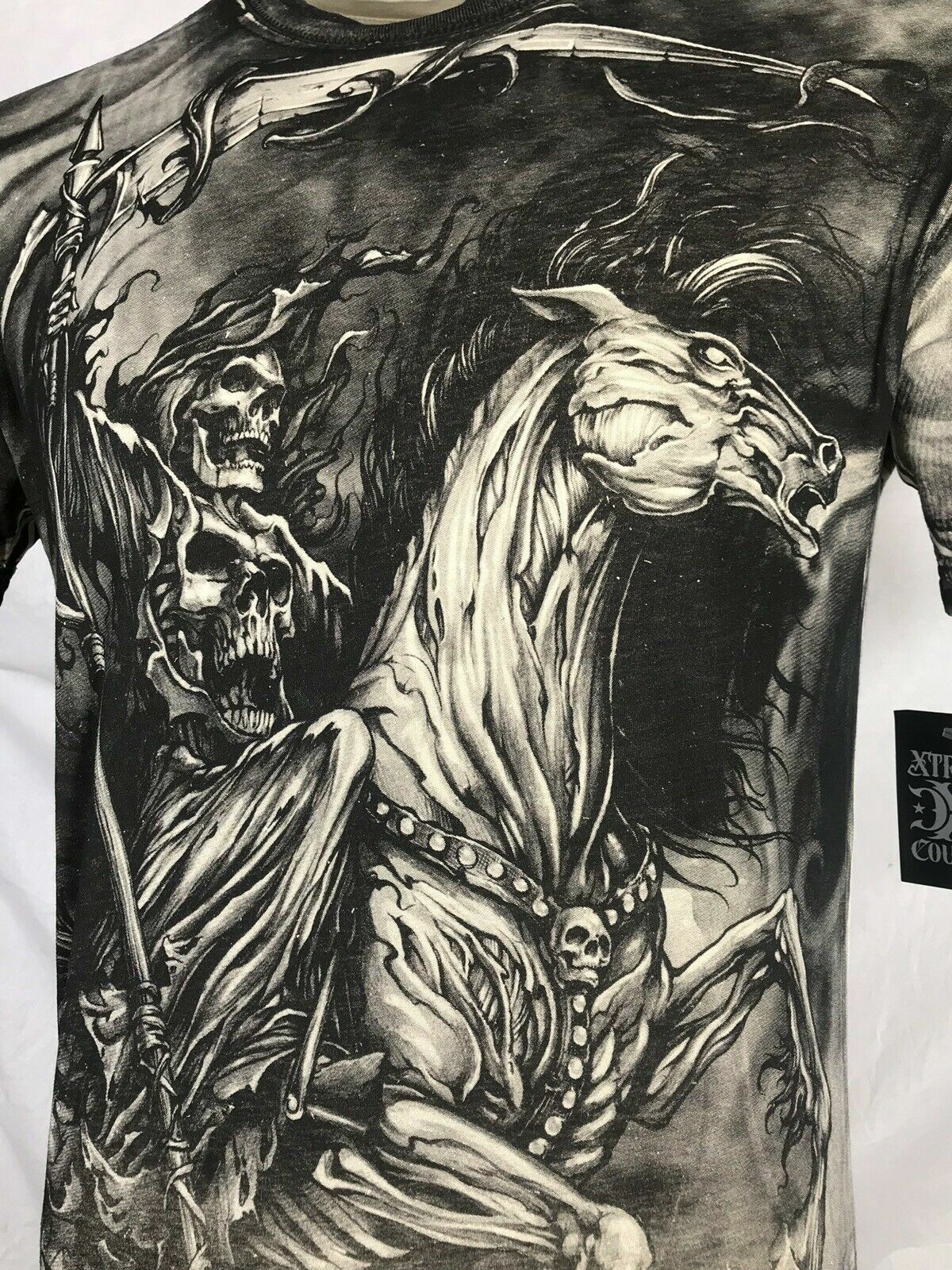 Xtreme Couture Affliction Men’s T-Shirt DARK HORSE Skull Tattoo Biker S-5XL
