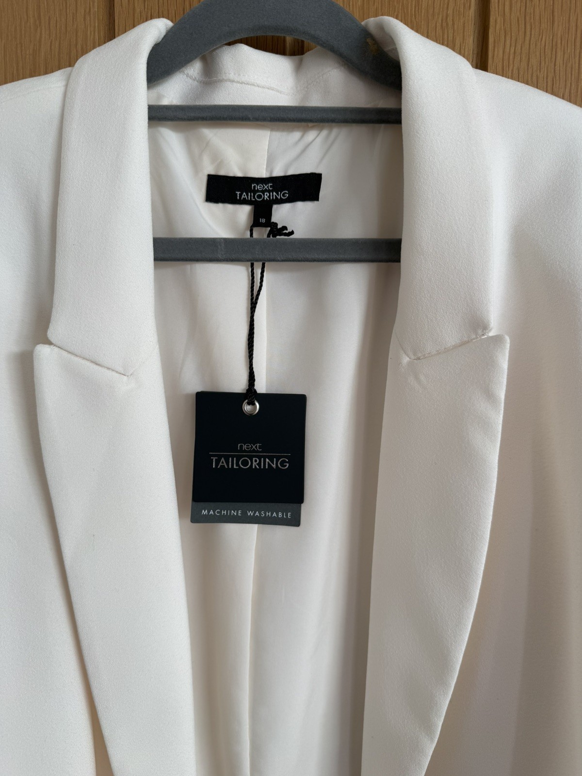 Next Tailoring Cream Jacket Size 18 New With Tag rrp £40 machine washable