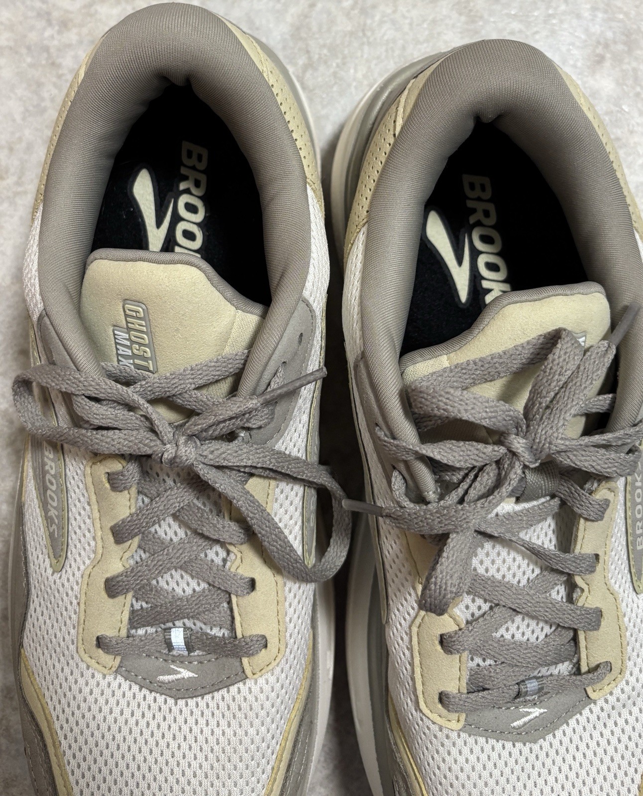 Brooks Men’s Ghost Max 2 Suede Running Shoes Color: London Fog Size: Men’s 10