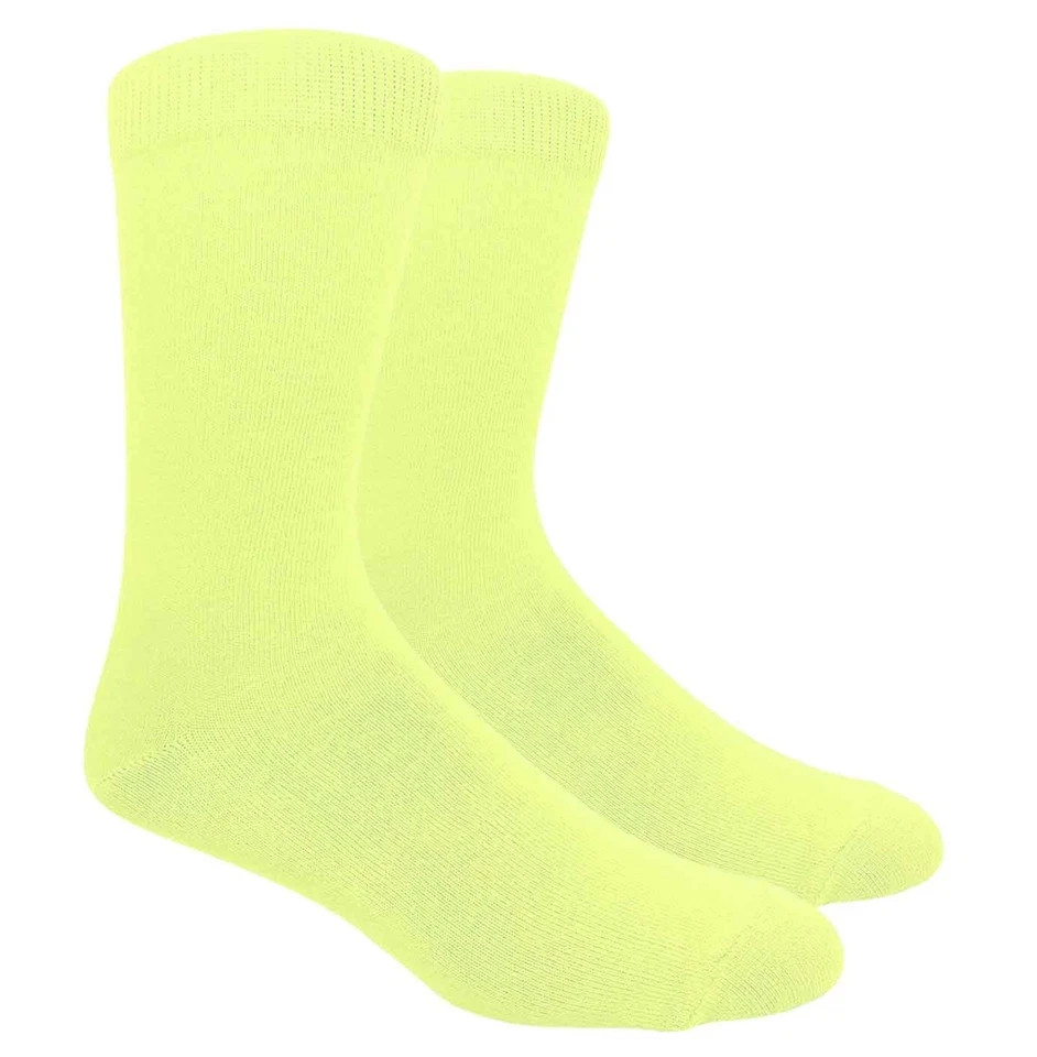 Fine Fit Men’s Solid Color Cotton Dress Socks Wedding Assorted Plain