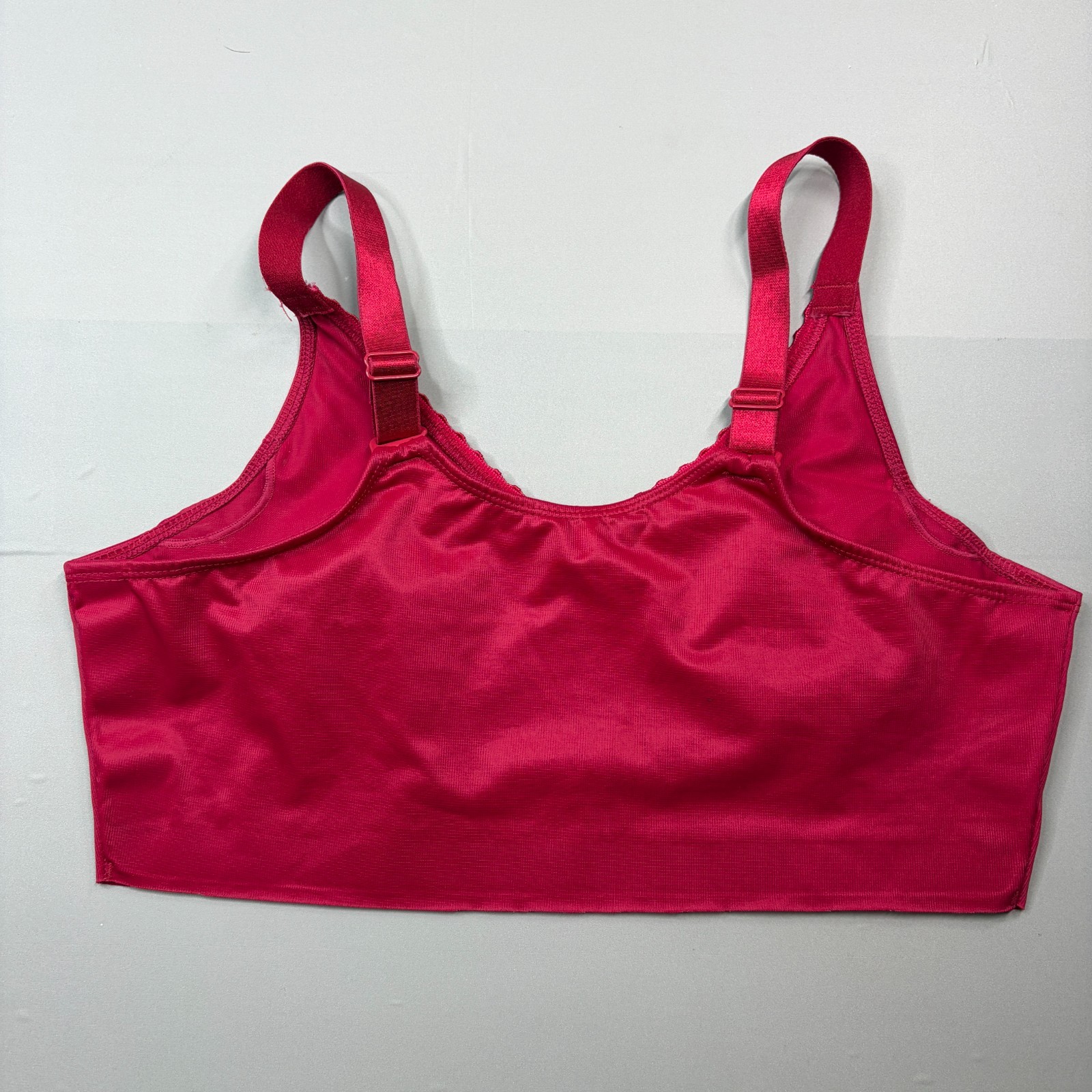 Ruby Ribbon Demiette Bra 36 Heritage 1868 Wireless Convertible Strap Pink/Red