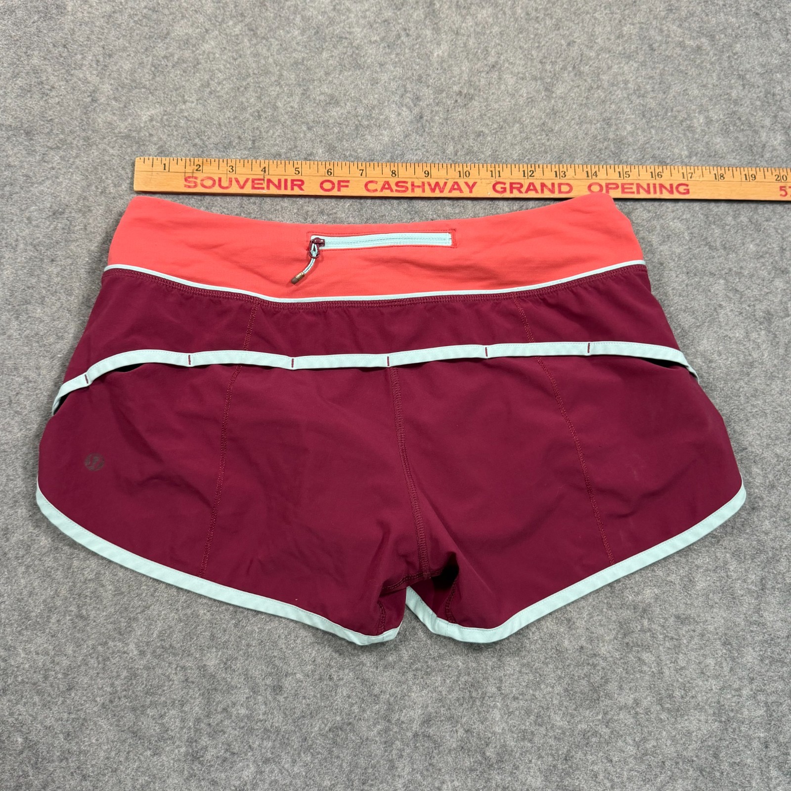 Lululemon Athletica Dashing Purple Alarming Tranquil Blue Run: Speed Shorts Sz 6
