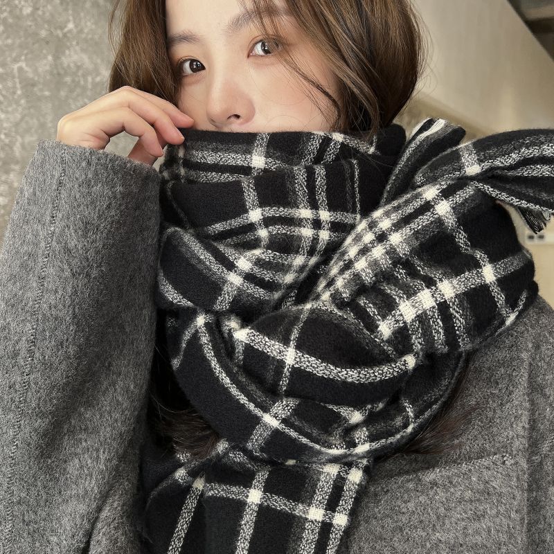 Fall Winter Thick Scarfs Soft Warm Cashmere Feel Long Shawl Wrap for Women