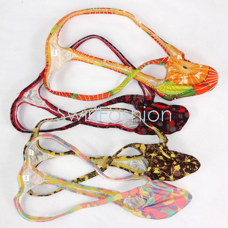 K403 P String Thong Grape Smugglers Contoured Pouch Spider Camo