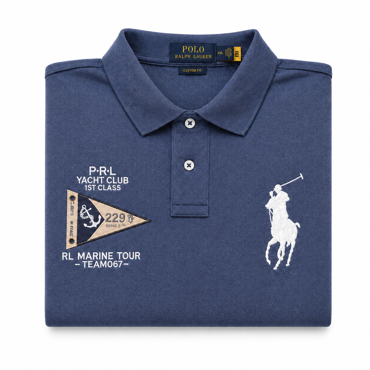 Polo Ralph Lauren Men’s Custom Fit Polo Shirt Size S Navy Blue Yacht Club