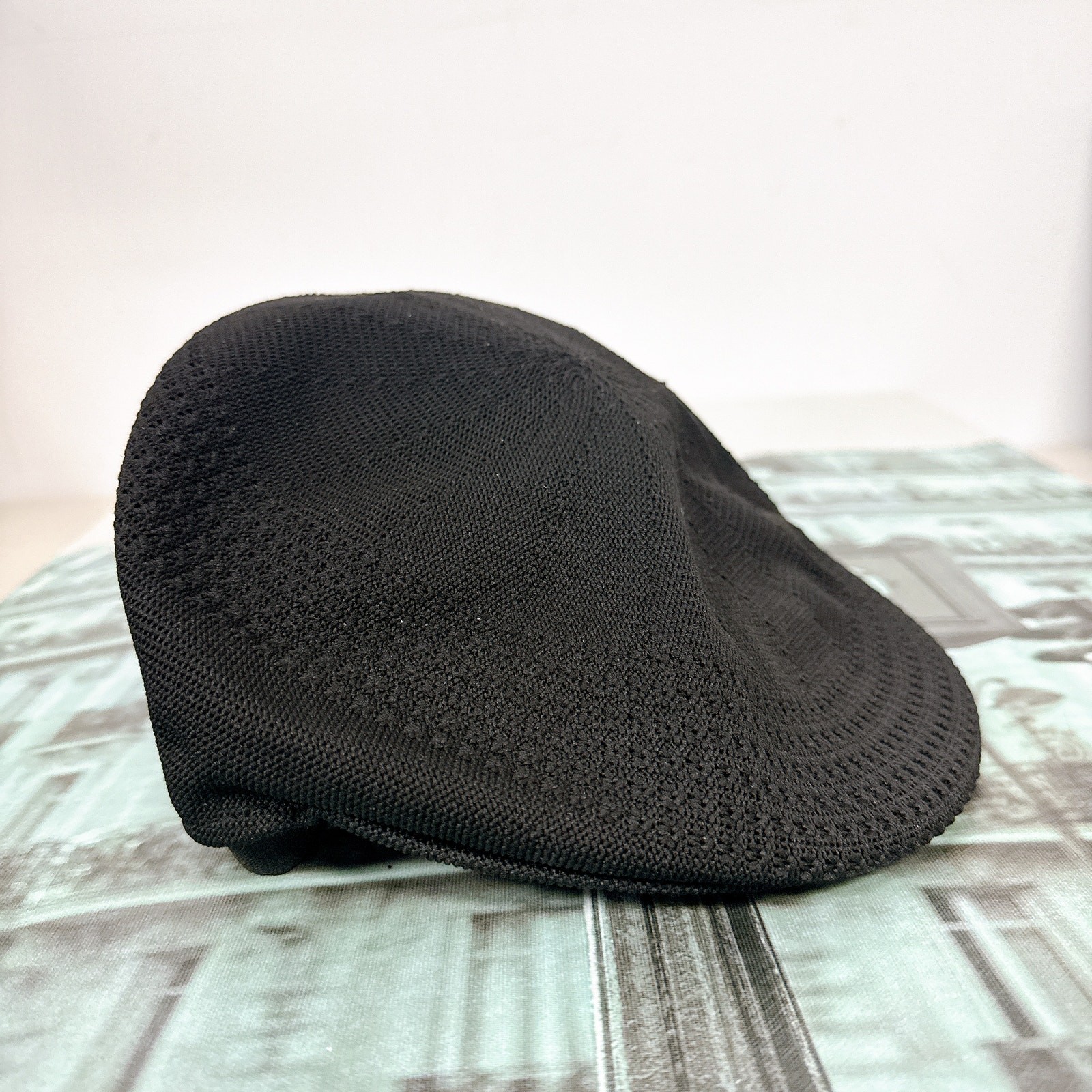 Kangol K3107ST Breathable Flat Cap Ivy Beret Hat Black One Size
