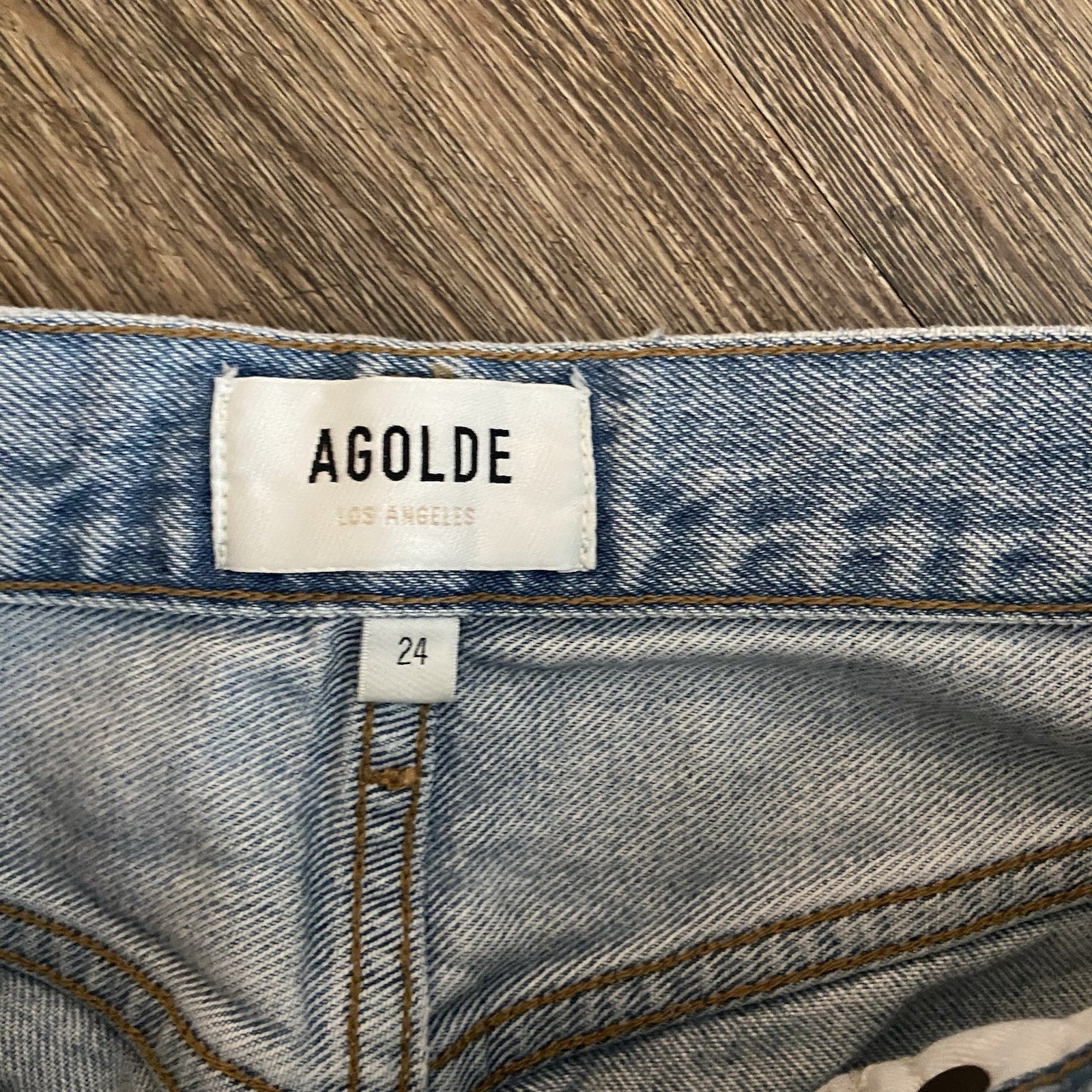 AGOLDE 90’s Pinch Waist Crop Straight Leg Jean Size 24 In Nerve