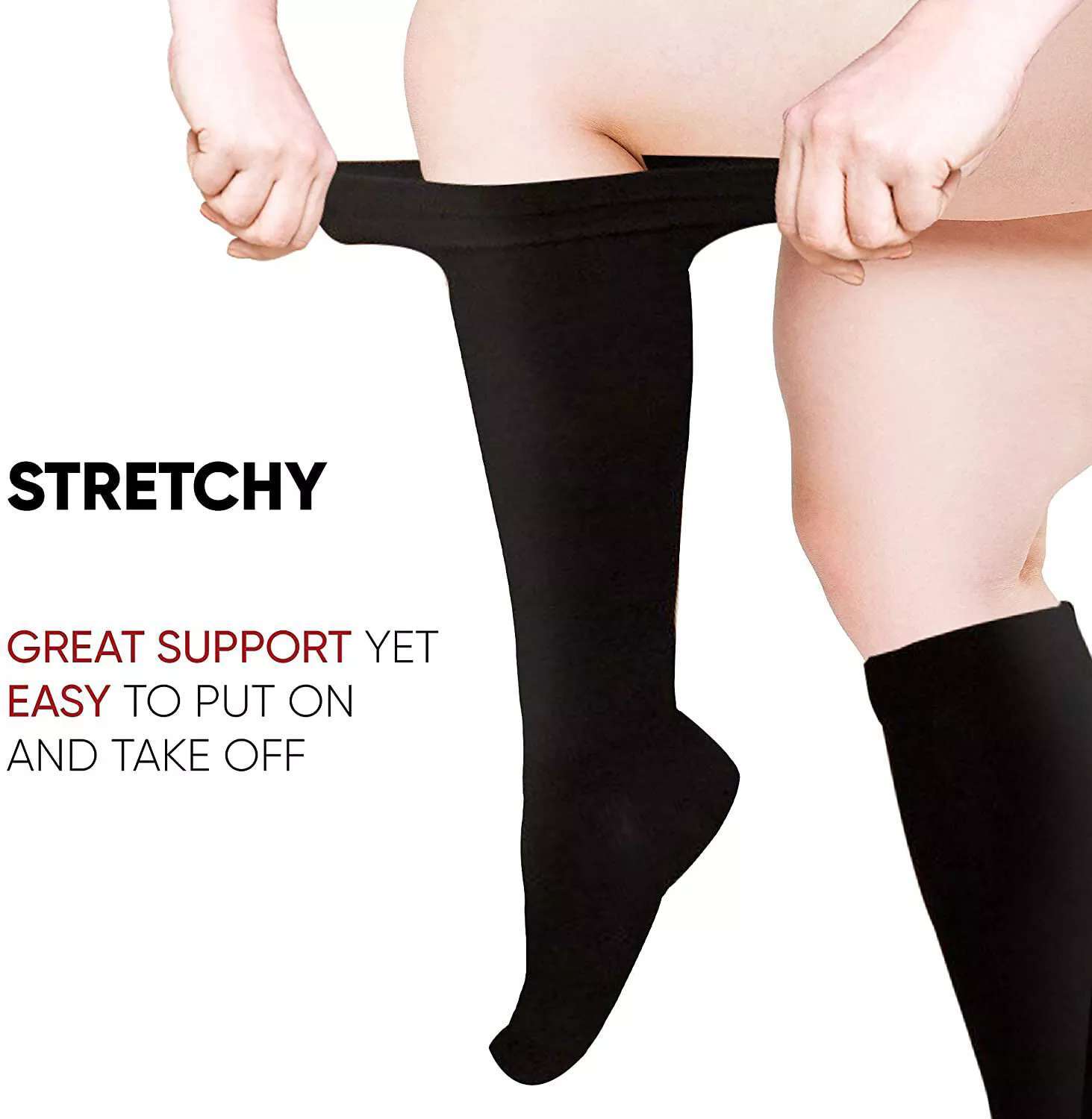 Plus Size Compression Socks 20-30 mmHg for Men Women Medical Stockings S-4XL NEW