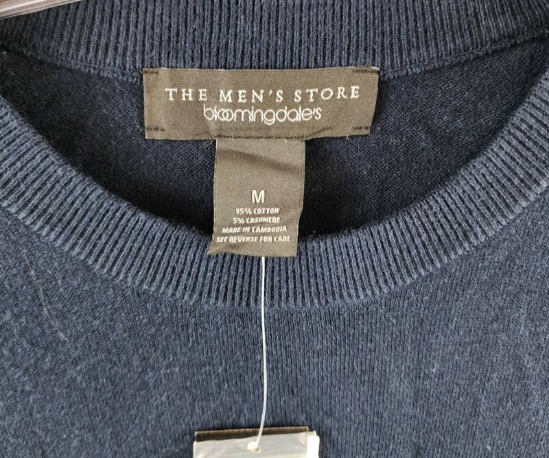 The Men’s Store at Bloomingdale’s Cashmere Blend Sweater Tee M True Navy S/S