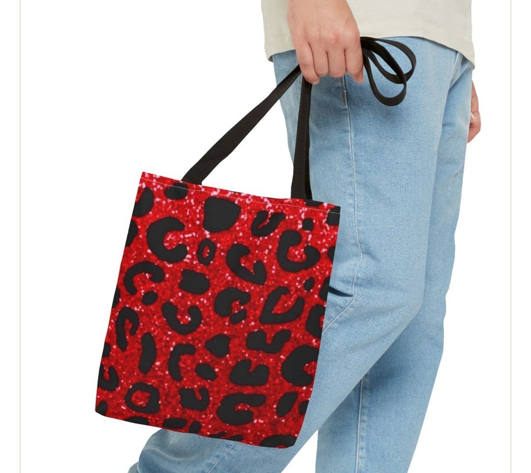 Tote Bag AOP Red Paw Print