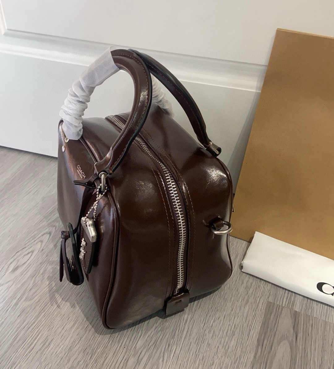 COACH Cube Rogue Bag 20 Shoulder Bag Maple CBH04 Outlet NEW leather