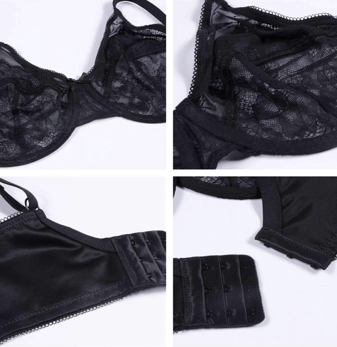 HSIA Enchante Unlined Non-padded Lace Underwire Bra 36H-46DDD