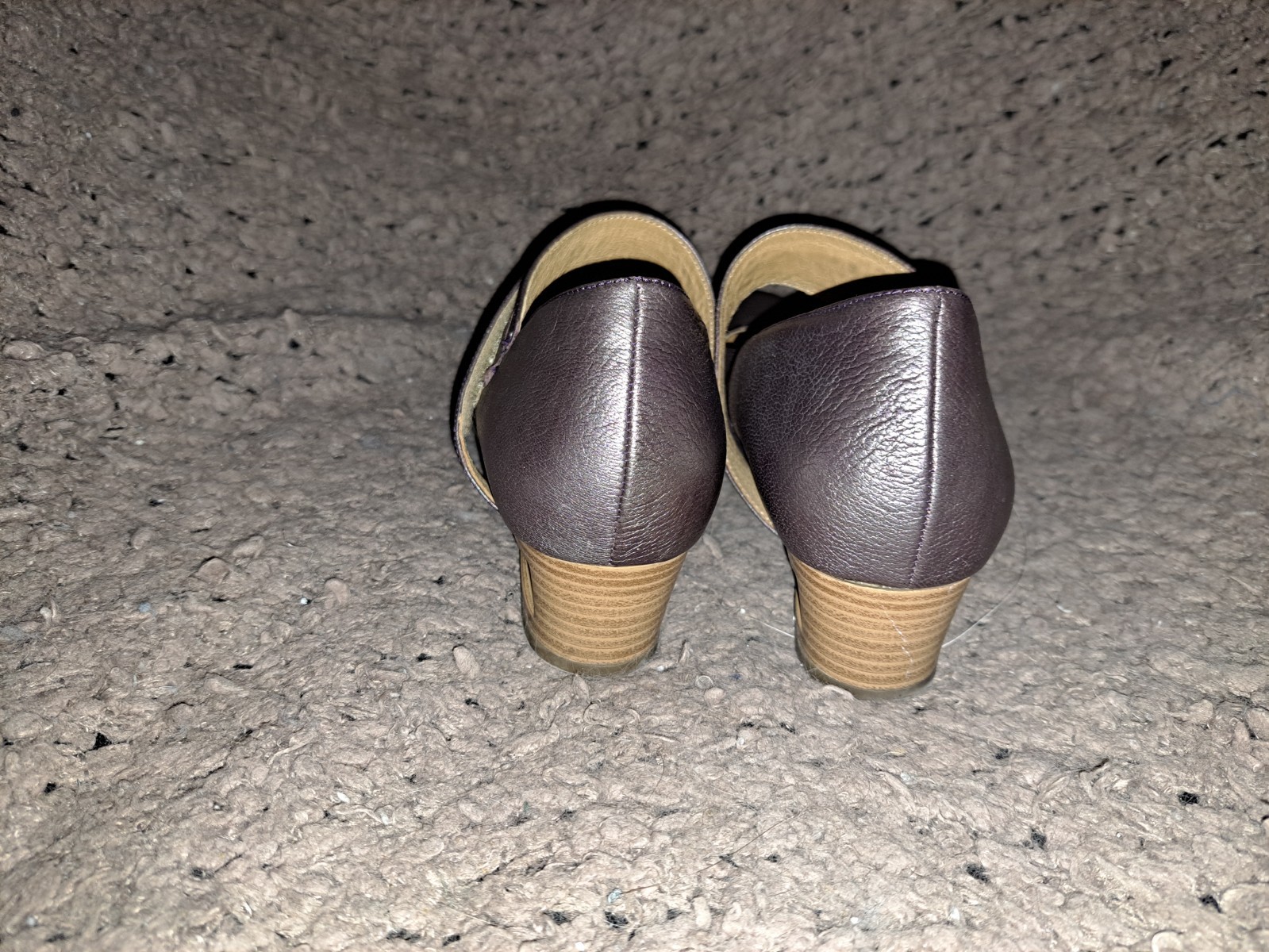 THERESIA M.-Metallic Leather Mary Janes-Strap/Heel-Size 4.5UK/6.5US-Near Mint