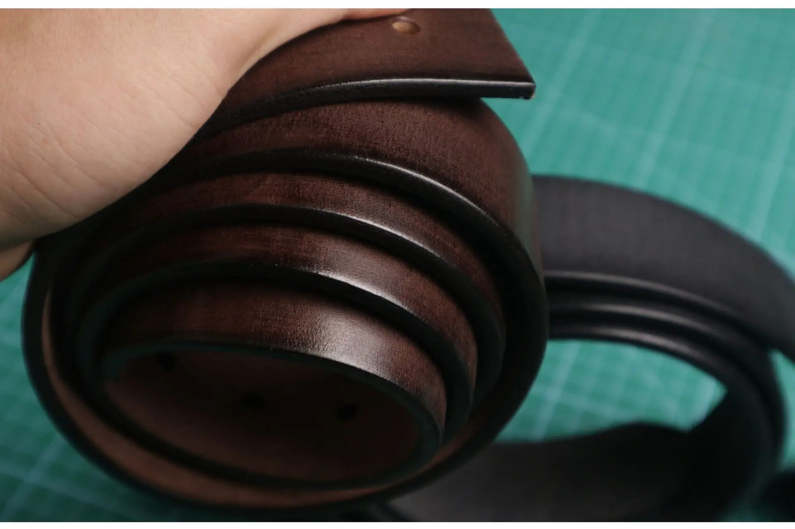 3.8CM Width 4.5MM Thickened Cowhide Cow Strap Genuine Leather Men Belt No Buckle