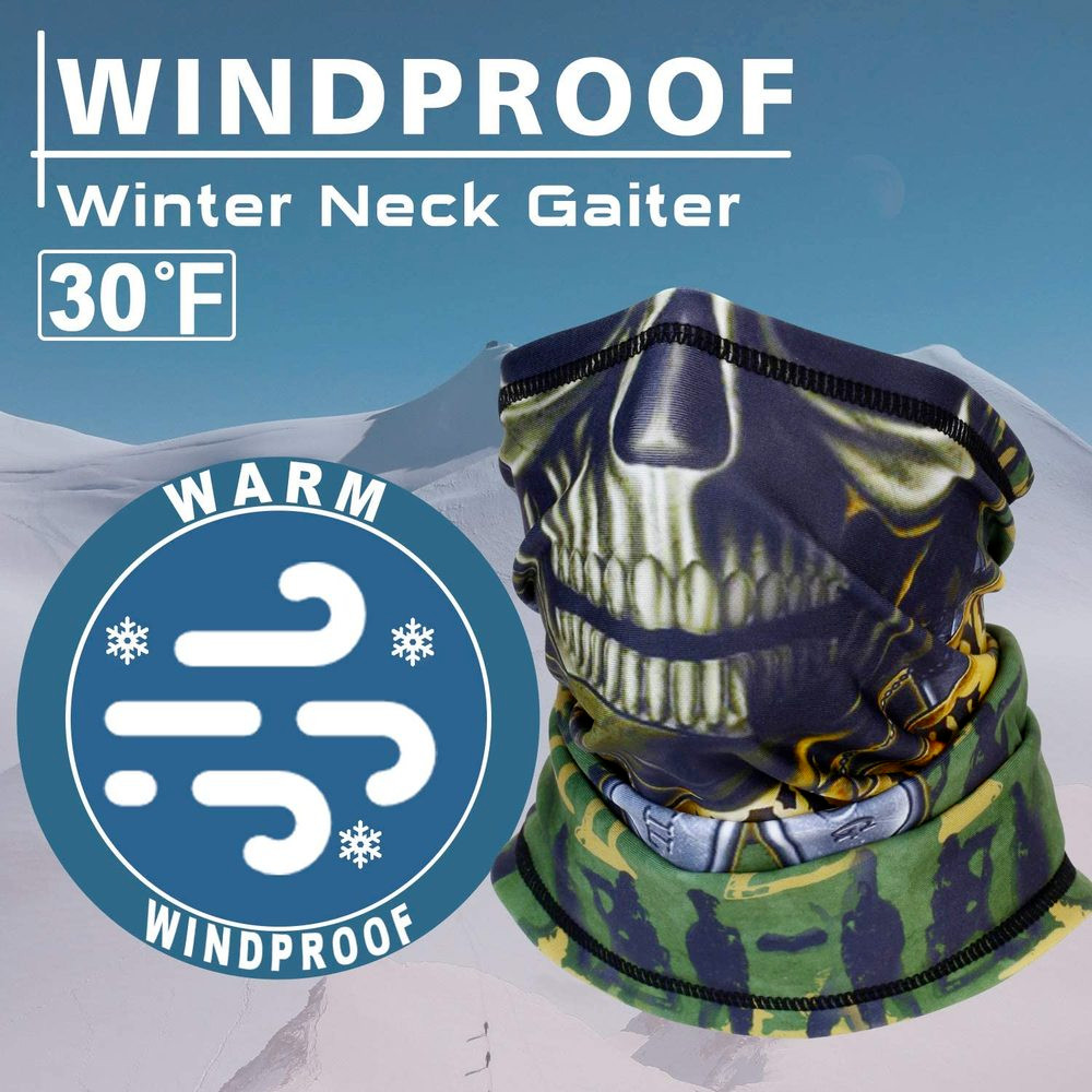 Skull Mask Neck Gaiter Scarf Headwear Halloween Mask Balaclava Face Mask Bandana