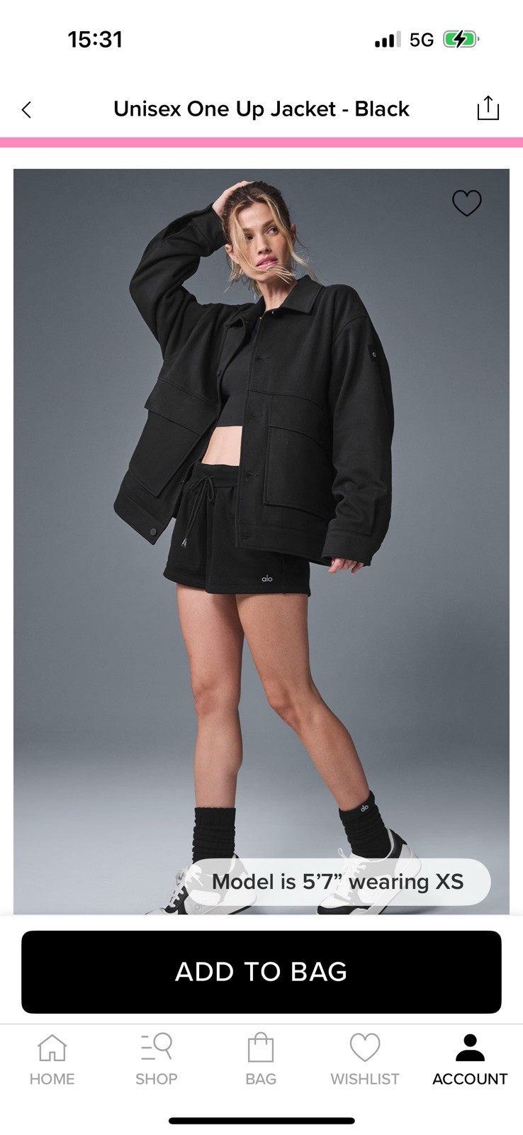 Alo Yoga Authentic Unisex one Up Jacket
