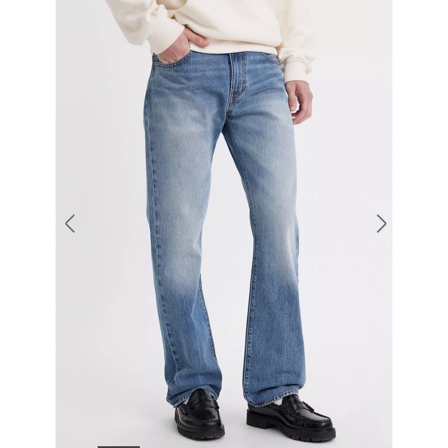Levi’s 517 boot cut men’s blue washed wide leg jeans pants sz 40X34