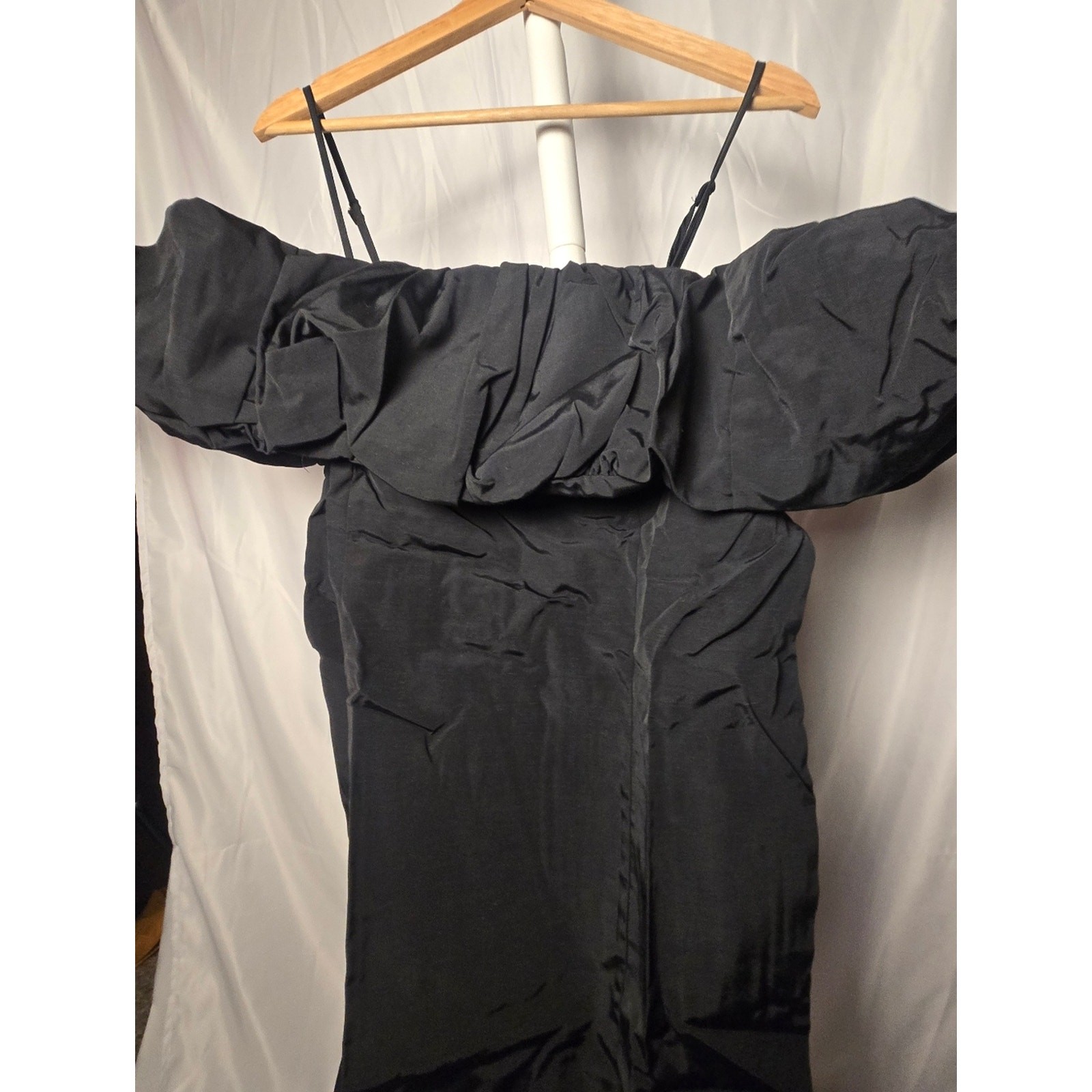 a new day Black One-Shoulder Ruffle Dress Size 14