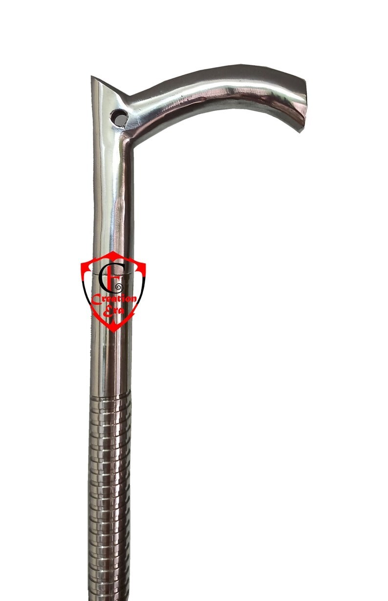 Steeliness Steel Aluminum Tactical Walking Cane The Remarkable V Handle Handmade