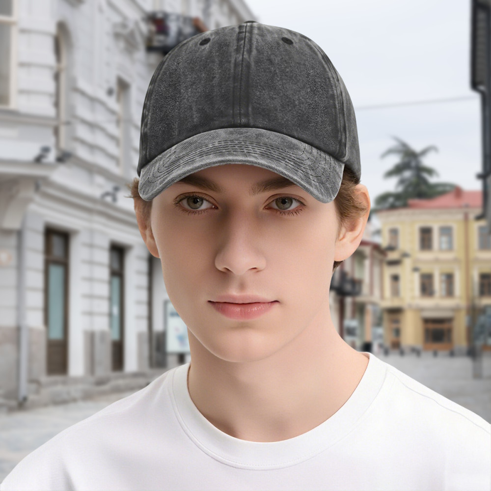 Custom Washed Baseball Cap Personalized Text Photo Logo Adjustable Unisex